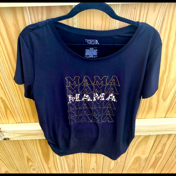 Maternity Tee Shirt Gold Cheetah Mama Sz. XL - Picture 5 of 8